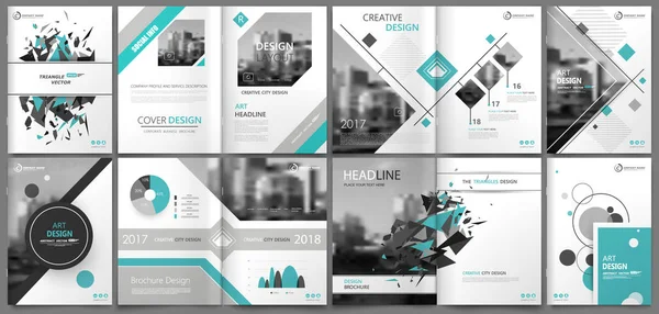 Ciltçi sanat soyut. Beyaz a4 broşür kapak tasarımı. Bilgi: başlık çerçevesi. Zarif reklam el ilanı metni. Başlık sayfası modeli küme. Süslü vektör ön sayfa. Şehir yazı tipi cümle. Yeşil hat, kare, üçgen şekil kutsal kişilerin resmi