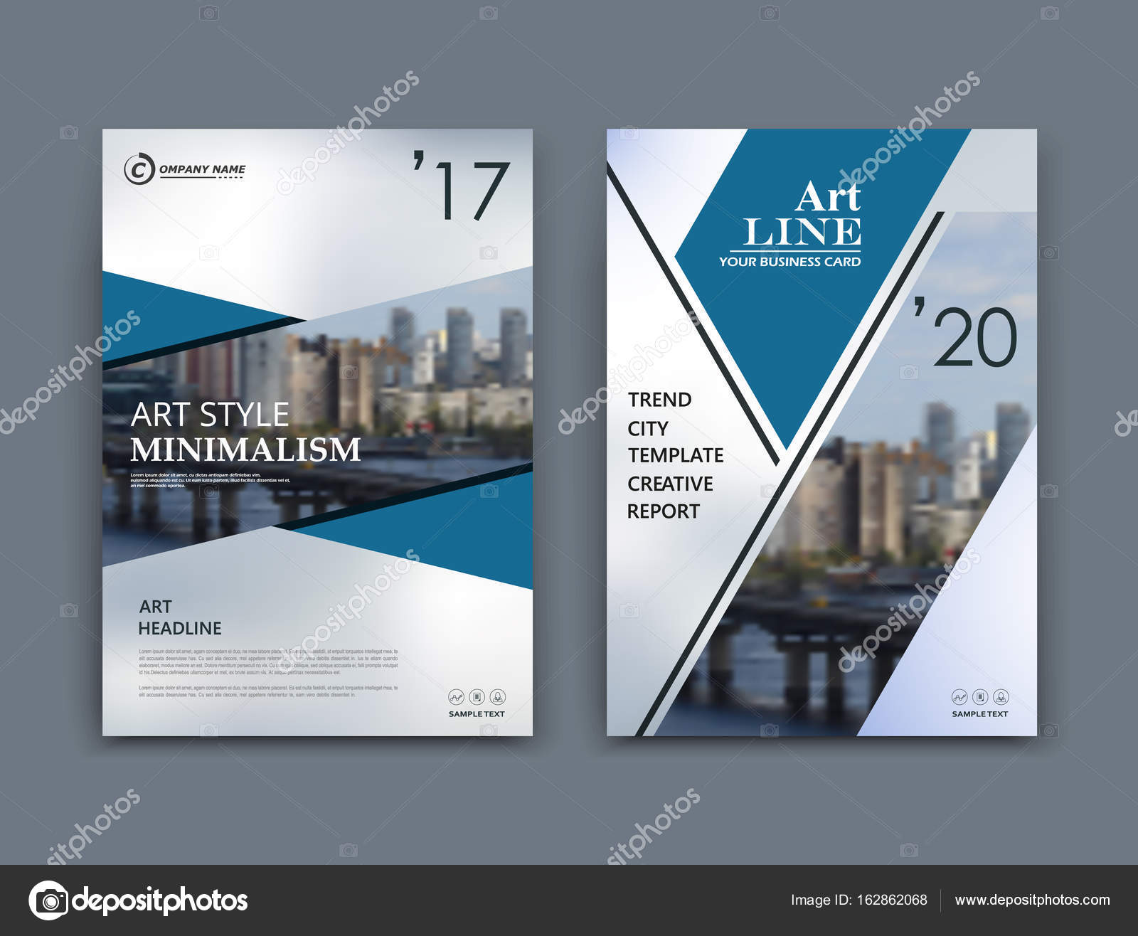 Abstract A4 Brochure Cover Design Templates For Banner