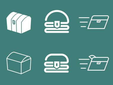 Hazine sandığı vektör logo koymak