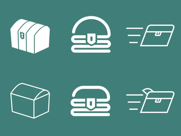 Hazine sandığı vektör logo koymak