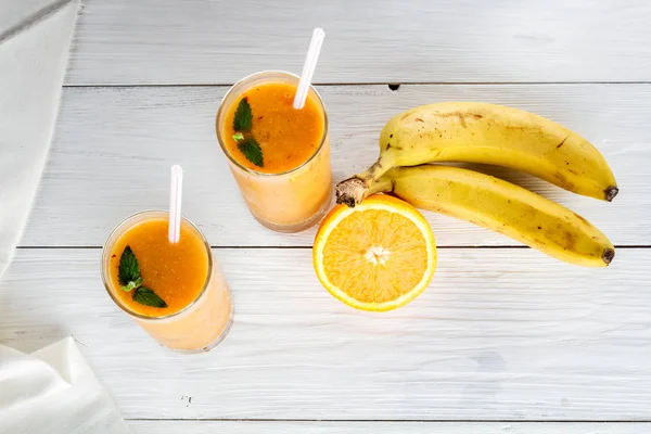 fruit-vegetable smoothies, top view