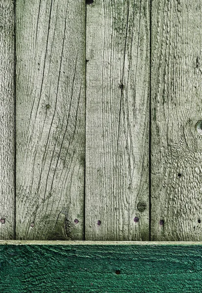 Alte Holzplanken mit rissigen blauen grünen und weißen Farbe Farbe Farbe Textur Hintergrund — Stockfoto