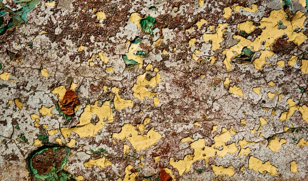 Ancien mur peint endommagé par les intempéries — Photo