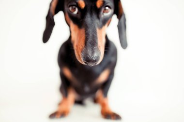 sevimli köpek dachshund yakın çekim 