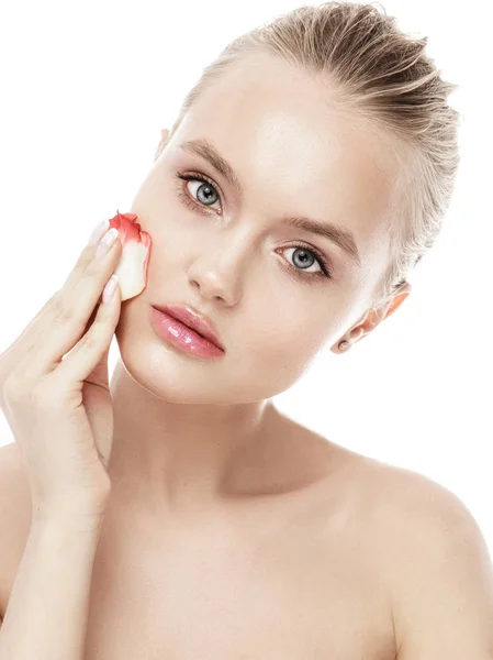 Close Portrait Beautiful Young Woman — Stock Photo, Image