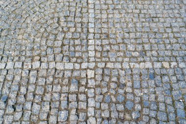 Modern kaldırım taşı kaldırım perspektif içinde