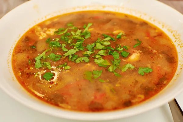 Supă de harcho cu carne și — Fotografie, imagine de stoc