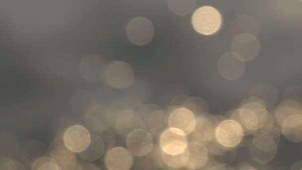 Abstract Background Bokeh Golden Glare on Water — Stock Video