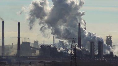 Metalurji bir bitki emisyonları kirliliği duman
