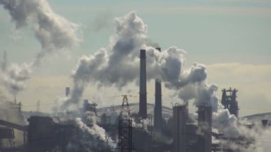 Metalurji bir bitki emisyonları kirliliği duman