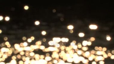 Soyut sarı güneş parlamayı su koyu arka plan üzerinde