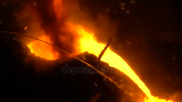 Débit de métal fondu dans la production de hauts fourneaux — Video