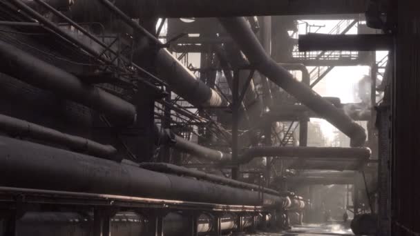 Contexte industriel Construction de hauts fourneaux . — Video