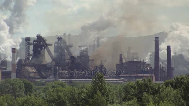 Poluição global da atmosfera por emissões industriais . — Vídeo de Stock