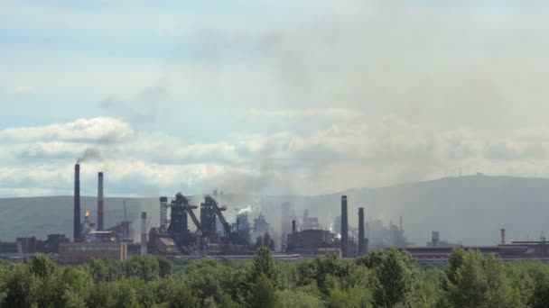 Poluição global da atmosfera por emissões industriais — Vídeo de Stock