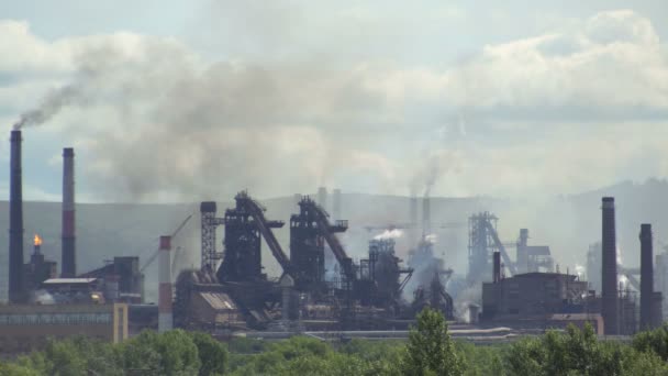 Poluição global da atmosfera por emissões industriais — Vídeo de Stock