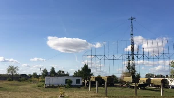 Locators of the Military Air Defense Station in Russia — Stock Video