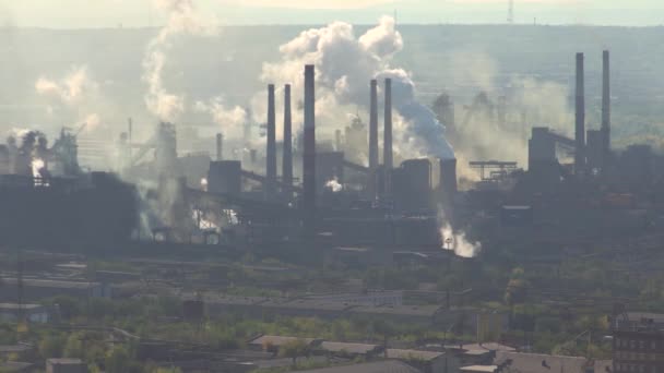 冶金工業の工業企業による大気の汚染 — ストック動画