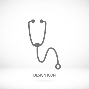 Stetoskop basit simgesi