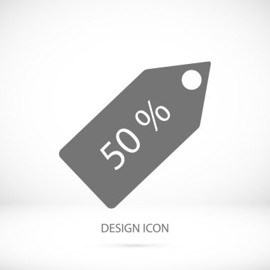 % 50 bir ses etiketi simgesi