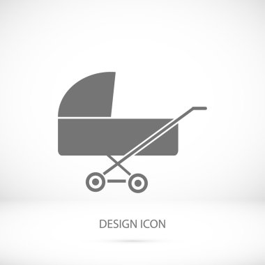 çocuk arabası basit simgesi