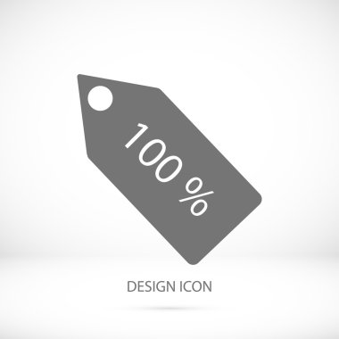 % 100 bir ses etiketi simgesi