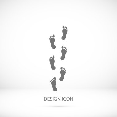 ayak sesleri basit simgesi