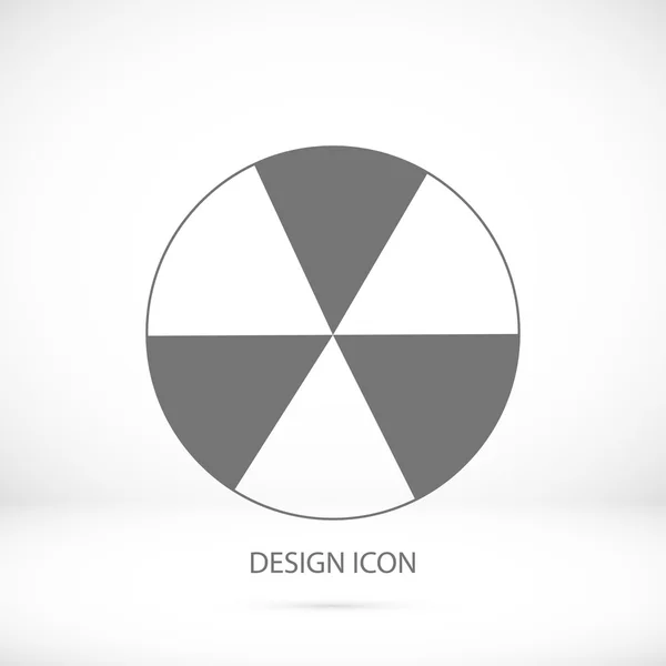 Radioactieve sign pictogram — Stockvector