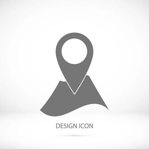 Pin na mapie ikona — Wektor stockowy