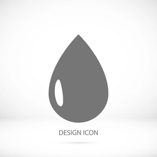 Icono de gota negra — Vector de stock