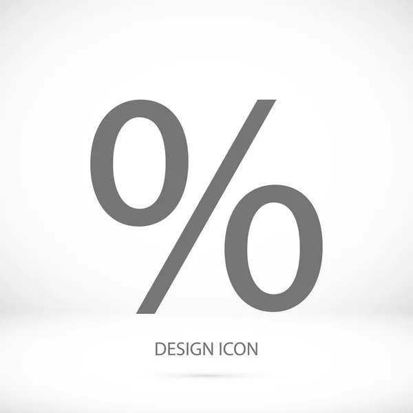 Percentage eenvoudige pictogram — Stockvector