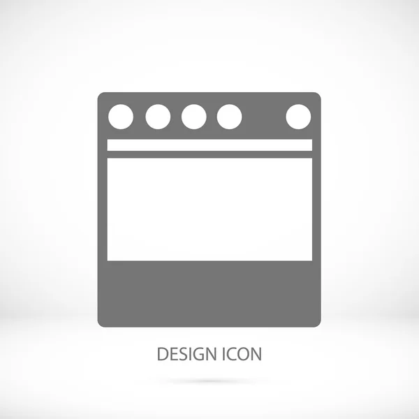 Icône de cuisinière simple — Image vectorielle
