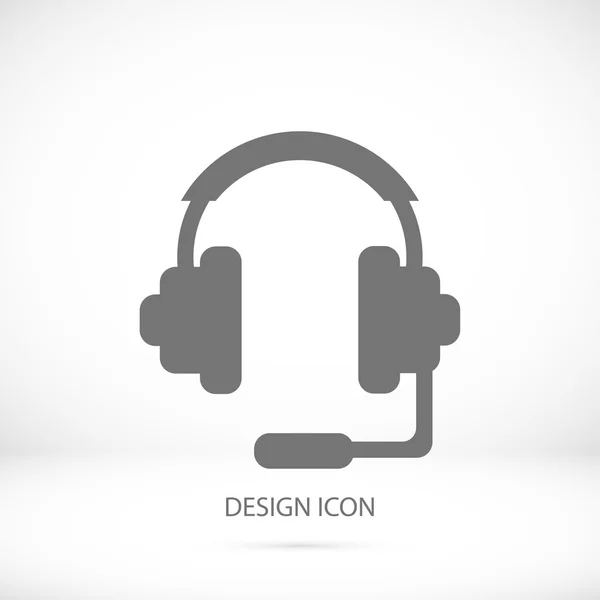 Ακουστικά απλό εικονίδιο — Διανυσματικό Αρχείο