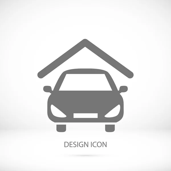 Coche icono del garaje — Vector de stock