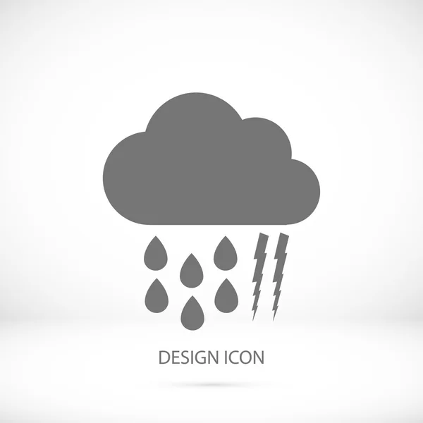 Špatné počasí ikona — Stockový vektor