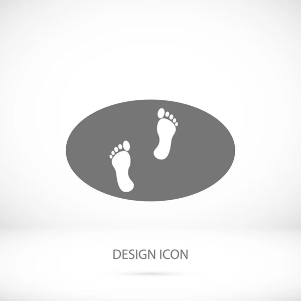 Empreintes de pas icône simple — Image vectorielle