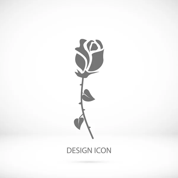 Rose icono simple — Vector de stock