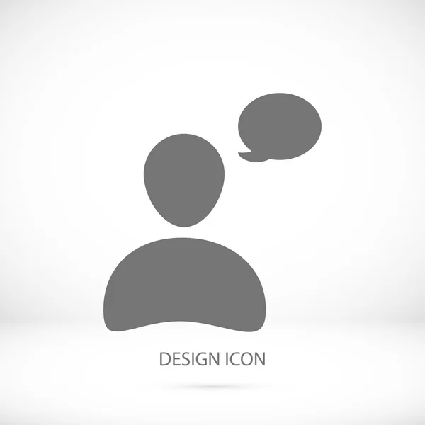 Chat Icono simple — Vector de stock