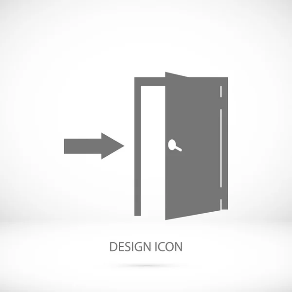 Puerta simple icono — Vector de stock