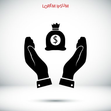 Ellerin simgesinde para