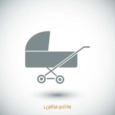 basit çocuk arabası simgesi