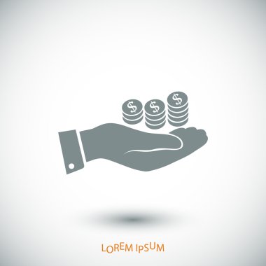 Ellerin simgesinde para