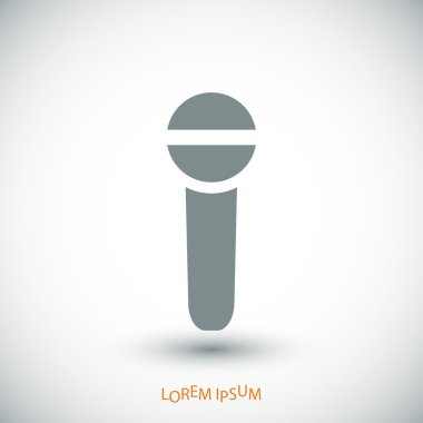 Basit mikrofon simgesi