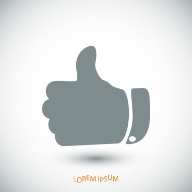 basit başparmak yukarı simgesi