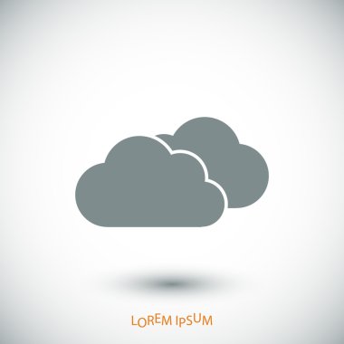 simple clouds icon clipart