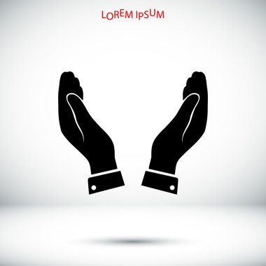 açılan eller simgesini