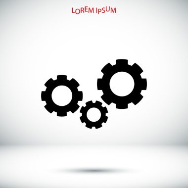 simple gears icon clipart