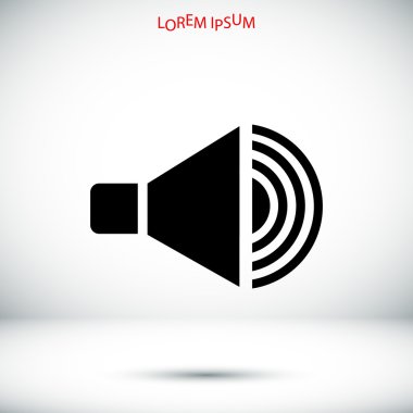 basit hoparlör simgesini