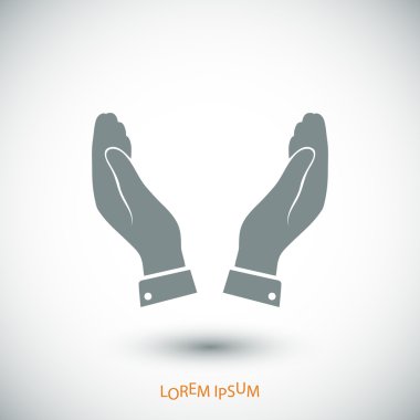 açılan eller simgesini