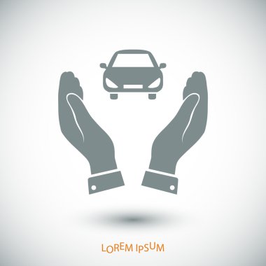 Ellerin simgesinde araba